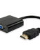 Adaptateur HDMI mâle vers VGA femelle + prise audio 3.5mm