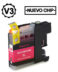 BULK - Cartouche d'encre générique Brother LC123XL/LC121XL Magenta - Remplace LC123M/LC121M
