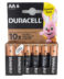 Piles alcalines Duracell AA LR6 1,5V (6 pièces)