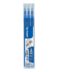 Recharge gel effaçable Pilot pour Frixion Ball / Frixion Clicker - Lot de 3 - Pointe bille ronde 0.7mm - Trait 0.4mm - Bleu - Couleur Bleu