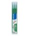 Recharge gel effaçable Pilot pour Frixion Ball / Frixion Clicker - Lot de 3 - Bille ronde 0,7 mm - Trait 0,4 mm - Couleur verte