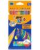 Bic Kids Evolution Stripes Boîte de 12 crayons de couleur assortis - En résine - Pointe ultra résistante - Mine pigmentée de 3,20 mm