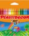 Bic Kids Plastidecor Boîte de 24 crayons de cire - Extrarésistants - Faciles à enlever - Ne tachent pas - Ne bavent pas