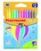 Bic Kids Plastidecor Boîte de 12 crayons de cire - Couleurs pastel et métalliques - Extra fort - Pointe facile à enlever - Sans bavure