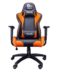 Fauteuil de jeu Talius Gecko - Accoudoirs fixes - Inclinaison réglable jusqu'à 150º - Coussin lombaire réglable - Coussin cervical - Mécanisme papillon - Roues en nylon - Piston à gaz classe 4 - Base en PVC - Poids maximal. 120kg - Couleur Noir/Orange