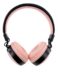 Casque d'écoute Bluetooth Talius HPH-5006BT avec microphone - Bandeau réglable - Coussinets d'oreille - Fente Micro SD, Radio FM - Autonomie jusqu'à 4h - Couleur Rose/Noir