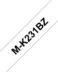 Brother MK231BZ Generic Nonlaminated Label Tape - Texte noir sur fond blanc - Largeur 12mm x 4 mètres