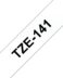 Bande d'étiquettes laminées génériques Brother TZe141 - Texte noir sur fond transparent - Largeur 18mm x 8 mètres