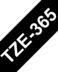 Ruban d'étiquettes laminées génériques Brother TZe365 - Texte blanc sur fond noir - Largeur 36mm x 8 mètres