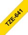 Ruban d'étiquettes laminées génériques Brother TZe641 - Texte noir sur fond jaune - Largeur 18mm x 8 mètres