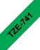 Bande d'étiquettes laminées génériques Brother TZe741 - Texte noir sur fond vert - Largeur 18mm x 8 mètres