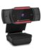 Conceptronic Amdis Webcam Full HD 1080p USB 2.0 - Microphone intégré - Mise au point fixe - Angle de vue 65º - Câble de 1,50 m - Couleur Noir/Rouge