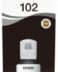 Epson 102 Noir - Bouteille d'encre pigmentaire originale C13T03R140