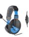 NGS MSX9 Pro Headset with Microphone - Microphone flexible - Bandeau réglable - Oreillettes rembourrées - Contrôle du volume - Câble de 2,20 m - Noir/Bleu - Couleur Noir/Bleu