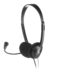 NGS MS103 Casque avec microphone - Microphone flexible - Bandeau réglable - Contrôle dans le câble - Câble de 1,80 m - Couleur noire