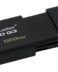 Kingston DataTraveler 100 G3 USB Flash Drive 128GB - USB 3.0 - 130MB/s Read - Sliding Cover - Black (Flash Drive)