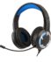 Casque de jeu NGS GHX-510 avec microphone USB 2.0 - Microphone pliable - Éclairage LED bleu - Haut-parleurs de 40 mm - Bandeau réglable - Compatible avec PC, PS4 et Xbox One - Couleur noir