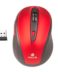 NGS Evo Mute Wireless USB Mouse 1600dpi - 5 Boutons - Silencieux - Utilisable par les droitiers - Couleur Rouge/Noir