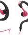NGS Triton Pink Sports Headphones - Imperméable IPX8 - 3 tailles de coussinets d'oreille - Câble de 1,20 m - Couleur noir/rose