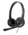 NGS Vox505 USB Headset with Microphone - Microphone pliable - Coussinets d'oreille - Bandeau réglable - Contrôle du câble - Câble de 1.80m - Couleur Noir
