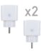 NGS Loop Track Duo 2 WiFi Smart Plugs - 16A Max. - Économie d'énergie - Accès à distance - Couleur blanche