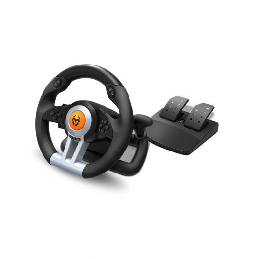 Ensemble volant et pédales Krom K-Wheel USB – Levier de changement de  vitesse – Palettes de volant – 8 boutons analogiques et 4 boutons  numériques – Vibration – Compatible avec PC, PS3