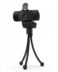 Krom Kam Webcam Full HD 1080p - Microphone intégré - USB 2.0 - Cache de confidentialité - Trépied en métal inclus - Angle de vue de 110° - Couleur noire