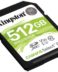 Carte SDXC Kingston 512GB UHS-I Class 10 100MB/s Canvas Select Plus SDXC