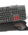 Trust Gaming Ziva 4 in 1 Pack Clavier + Souris 3000dpi + Casque + Tapis de souris 22x30 cm - Utilisation Ambidextre - Couleur Noir/Rouge