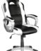 Trust Gaming Chair GXT 705W Ryon Gaming Chair - pivotant à 360º - cylindre à gaz de classe 4 - siège inclinable avec verrouillage - poids maximal. 150kg - Couleur Blanc/Noir