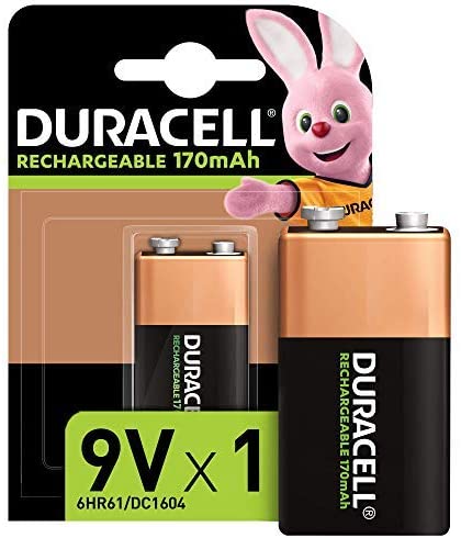 Pile rechargeable Duracell NiHM 9V 6LR61 170mAh – préchargée – 1 unité –  ECI-Solutions