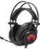 Scorpion HG9055 Casque de jeu avec microphone USB - Son surround 7.1 - Microphone flexible - Rétro-éclairage LED - Bandeau réglable - Câble de 2,20 m - Couleur noire