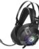 Scorpion HG9015G Casque de jeu avec microphone USB - Son surround 7.1 - Microphone flexible - Rétro-éclairage LED - Bandeau réglable - Câble de 2,20 m - Couleur noire