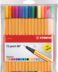 Stabilo Point 88 Lot de 15 marqueurs fins en fibre de verre - trait de 0,4 mm - encre à base d'eau - 10 couleurs assorties + 5 couleurs néon