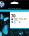 Cartouche d'encre originale HP 70 noir mat/cyan - C9404A