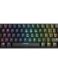 Krom Kluster Mini Mechanical Gaming Keyboard Bluetooth 5.0/USB - 62 touches - fonction anti-hosting - éclairage RGB - câble tressé de 1,50 m - couleur noire.