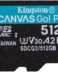 Kingston Micro SDXC 512GB UHS-I U3 V30 Class 10 170MB/s Canvas Go Plus Carte Micro SDXC 512GB UHS-I U3 V30 Class 10 170MB/s Canvas Go Plus avec adaptateur