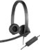 Logitech H570E Casque d'écoute avec microphone USB - Microphone pliable - Bandeau réglable - Oreillettes rembourrées - Commandes filaires - Noir