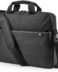 HP 15.6" Laptop Briefcase - Fermeture éclair renforcée - Résistant à l'eau - Rembourré - Poignée de transport et bandoulière - Noir