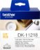 Brother DK11218 - Étiquettes d'adresse circulaires prédécoupées originales - 24 mm de diamètre - 1000 pièces - Texte noir sur fond blanc