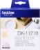 Brother DK11219 - Étiquettes circulaires prédécoupées originales - 12 mm de diamètre - 1200 pièces - Texte noir sur fond blanc