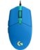 Logitech G203 Lightsync Mouse USB 8000dpi - 5 boutons programmables - illumination RGB Lightsync - utilisation par un droitier - câble de 2,10 m - couleur bleue - couleur blanche