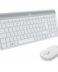 Logitech MK470 Slim Pack Wireless USB Keyboard 12 Keys FN + Mouse 1000dpi 3 Buttons - Ultafinos - Silent - Ambidextre Use - Color White