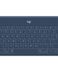 Clavier Bluetooth Logitech Keys to Go pour iPhone, iPad et Apple TV - Touches d'accès direct - Support pour smartphone - Ultra-léger - Protection contre les projections - Bleu - Bluetooth - Bluetooth - Bleu
