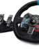 Ensemble volant et pédales Logitech G29 Driving Force compatible avec PS3, PS4, PS5 et PC - Rotation de 900° - Effet de retour de force - Freinage non linéaire - Volant en aluminium, cuir et acier - Pédales réglables - Adaptable sur table et sur pied