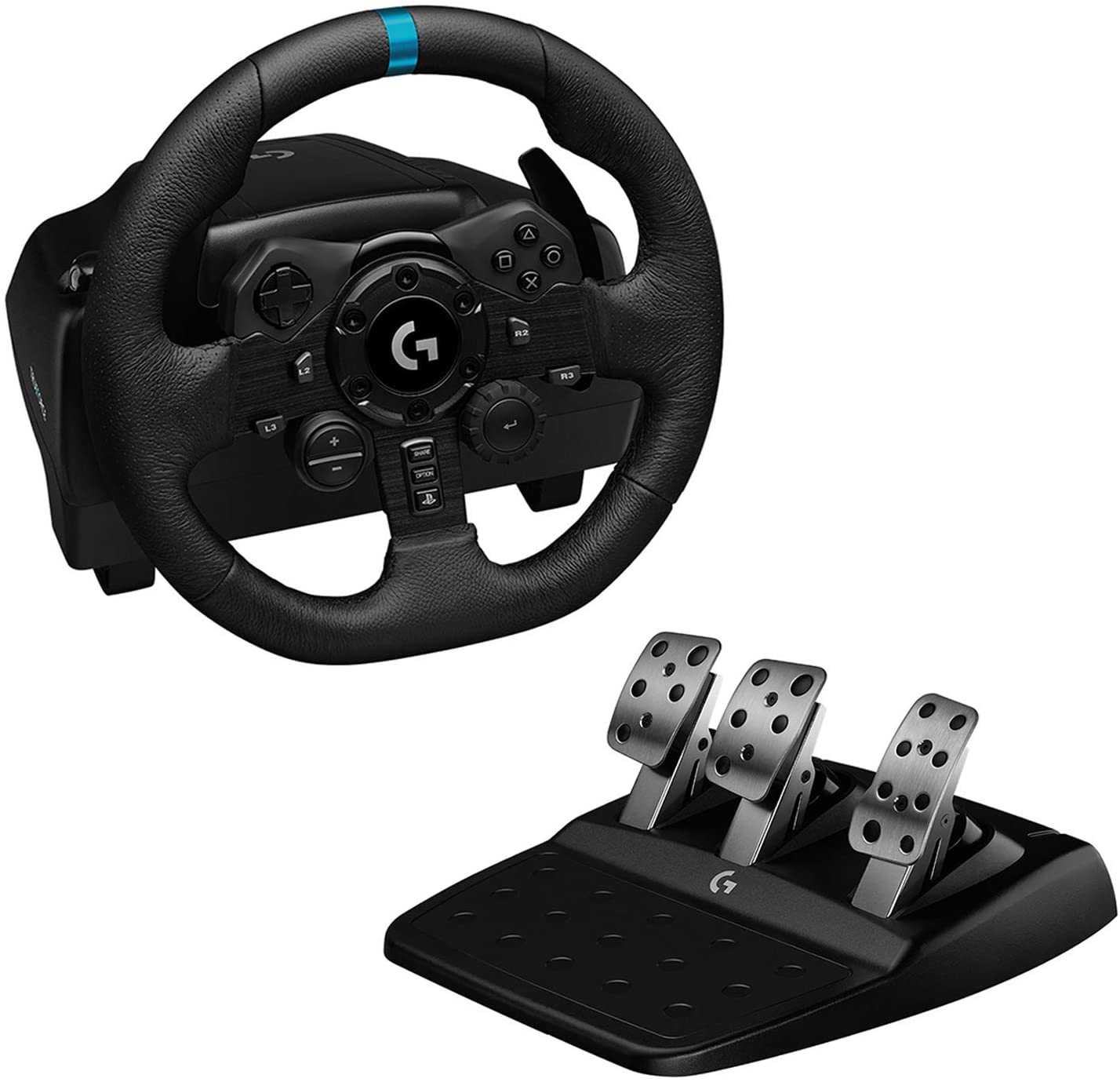 Logitech G923 Trueforce Racing Wheel and Pedal Set Compatible avec