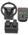 Logitech Saitek Steering Wheel + Foot Pedals + USB Side Panel for Heavy Machinery Simulation - 900º Rotation - +25 Boutons Programmables - Couleur Noir