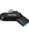 Sandisk Ultra Dual Drive Go USB-C et USB-A Flash Drive 64GB - Vitesse de lecture jusqu'à 150MB/s - Noir (Flash Drive)