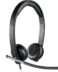 Logitech H650E USB Headset with Microphone - Microphone pliable - Coussinets d'oreille - Commandes intra-auriculaires - Noir