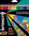 Bic Intensity Color Up Boîte de 24 crayons triangulaires de couleurs assorties - Fabriqués en résine - Mine ultra résistante de 3,20 mm